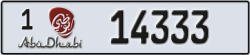 abu dhabi - code - 1 - number -14333