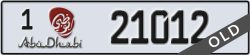abu dhabi - code - 1 - number -21012