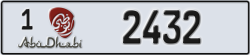 abu dhabi - code - 1 - number -2432