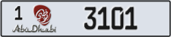 abu dhabi - code - 1 - number -3101