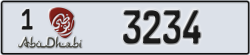 abu dhabi - code - 1 - number -3234