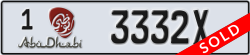 abu dhabi - code - 1 - number -3332X