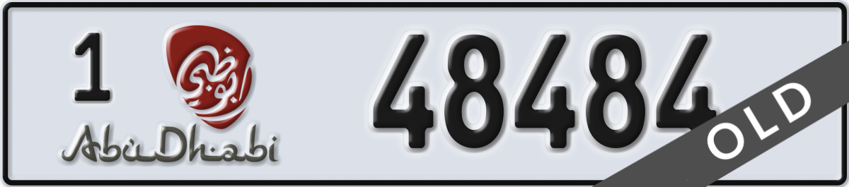 abu dhabi License Plate Number 48484 Code 1