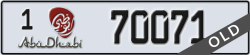 abu dhabi - code - 1 - number -70071