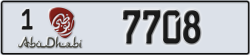 abu dhabi - code - 1 - number -7708
