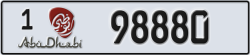 abu dhabi - code - 1 - number -98880