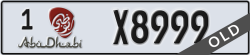 abu dhabi - code - 1 - number -X8999