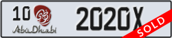 abu dhabi - code - 10 - number -2020X