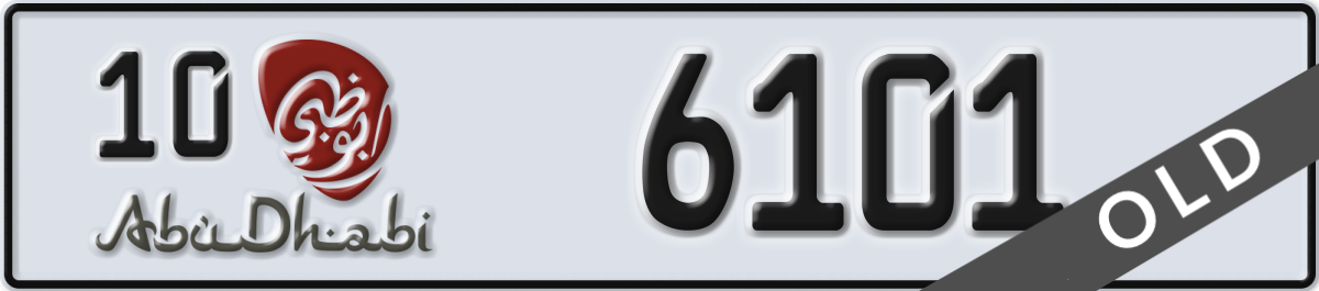 abu dhabi License Plate Number 6101 Code 10
