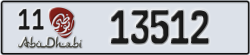 abu dhabi - code - 11 - number -13512