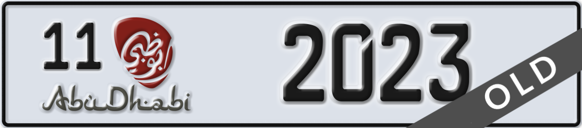 abu dhabi License Plate Number 2023 Code 11