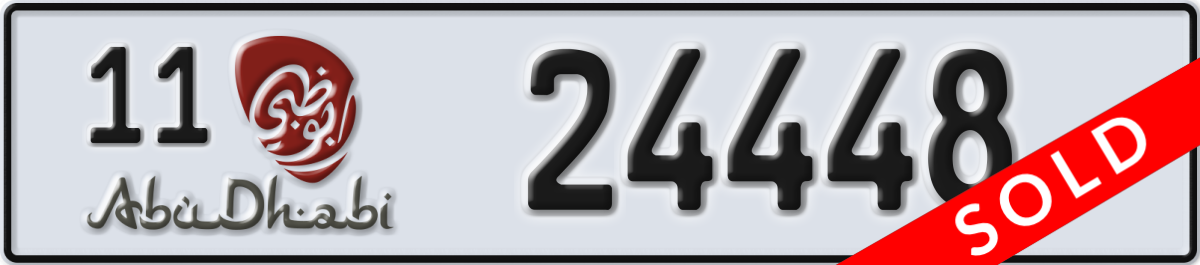 abu dhabi License Plate Number 24448 Code 11