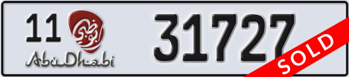 abu dhabi License Plate Number 31727 Code 11