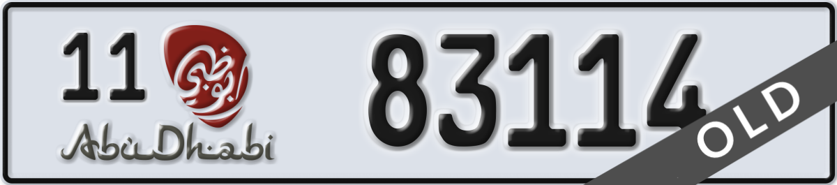 abu dhabi License Plate Number 83114 Code 11