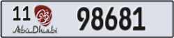 abu dhabi - code - 11 - number -98681