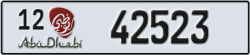 abu dhabi - code - 12 - number -42523