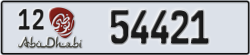 abu dhabi - code - 12 - number -54421
