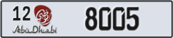 abu dhabi - code - 12 - number -8005
