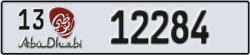 abu dhabi - code - 13 - number -12284