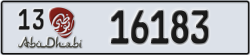 abu dhabi - code - 13 - number -16183