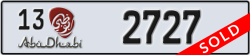 abu dhabi - code - 13 - number -2727