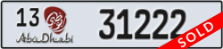 abu dhabi - code - 13 - number -31222