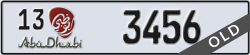 abu dhabi - code - 13 - number -3456