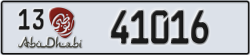 abu dhabi - code - 13 - number -41016