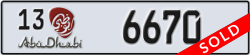 abu dhabi - code - 13 - number -6670
