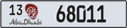 abu dhabi - code - 13 - number -68011