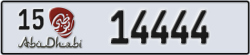 abu dhabi - code - 15 - number -14444