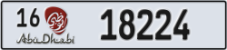 abu dhabi - code - 16 - number -18224