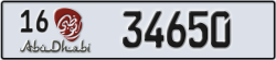 abu dhabi - code - 16 - number -34650