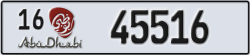 abu dhabi - code - 16 - number -45516