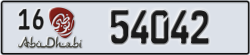 abu dhabi - code - 16 - number -54042