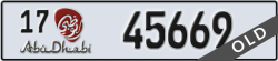 abu dhabi - code - 17 - number -45669