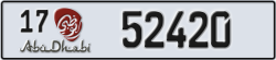 abu dhabi - code - 17 - number -52420