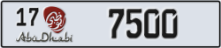abu dhabi - code - 17 - number -7500