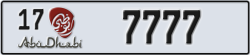 abu dhabi - code - 17 - number -7698