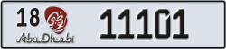 abu dhabi - code - 18 - number -11101