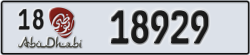 abu dhabi - code - 18 - number -18929