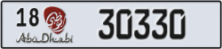 abu dhabi - code - 18 - number -30330