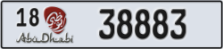 abu dhabi - code - 18 - number -38883