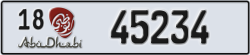 abu dhabi - code - 18 - number -45234