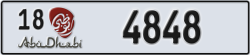 abu dhabi - code - 18 - number -4848