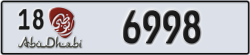 abu dhabi - code - 18 - number -6998