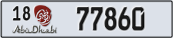 abu dhabi - code - 18 - number -77860