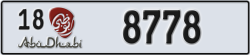 abu dhabi - code - 18 - number -8699