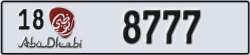 abu dhabi - code - 18 - number -8777