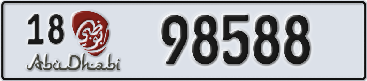 abu dhabi License Plate Number 98667 Code 18